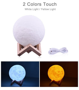 Moon Lamp 3D Print Night Light - LuxxStores