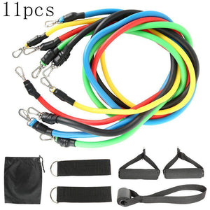 11pcs Pull Rope Fitness Exercises Resistance Bands Training Workout Yoga - LuxxStores