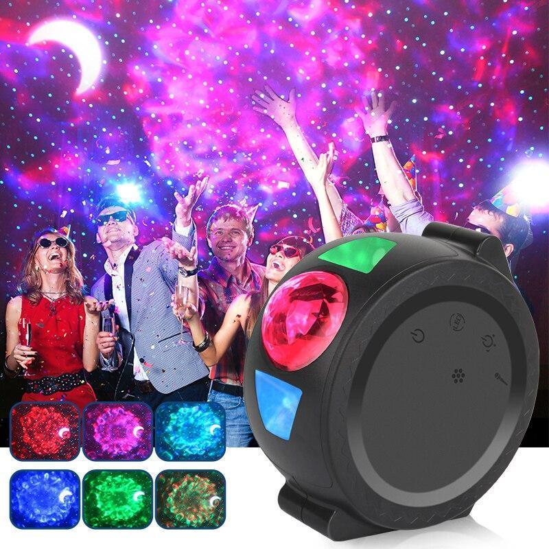 Touch&Voice Night Light Projector Starry Sky Projection Ocean Wave Water Wave - LuxxStores