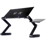 Two Fan Laptop Desks Portable Adjustable Foldable Table - LuxxStores