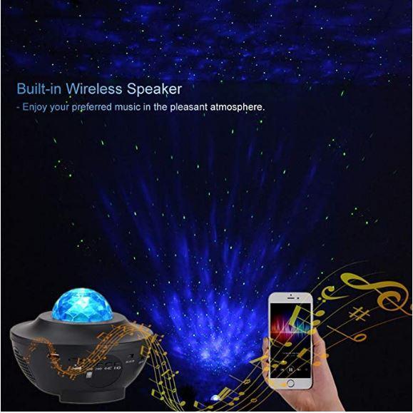 Galaxy Star Lights Ocean Wave Projector ( Built-in Bluetooth Speaker and Remote Control) - LuxxStores
