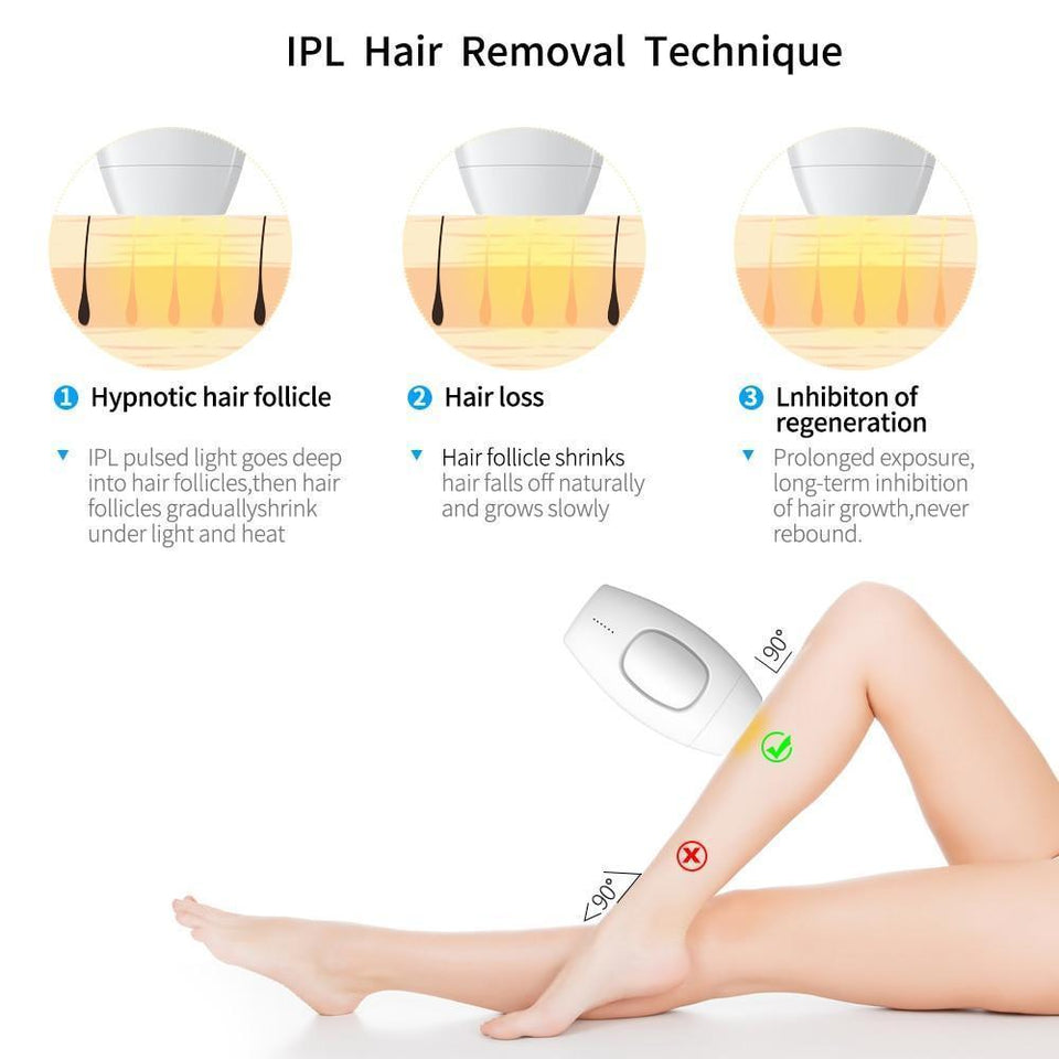 IPL epilator laser hair removal electric photo women painless threading hair remover machine - LuxxStores
