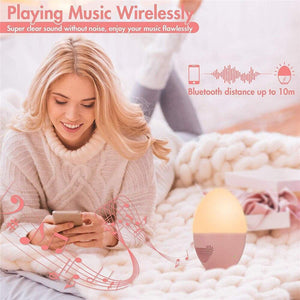 Household Bluetooth Audio Table Lamp Charging Bedroom Feeding Bedside Night Light Wireless Charger - LuxxStores