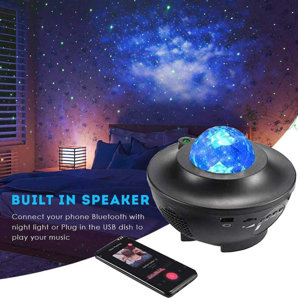 Galaxy Star Lights Ocean Wave Projector ( Built-in Bluetooth Speaker and Remote Control) - LuxxStores