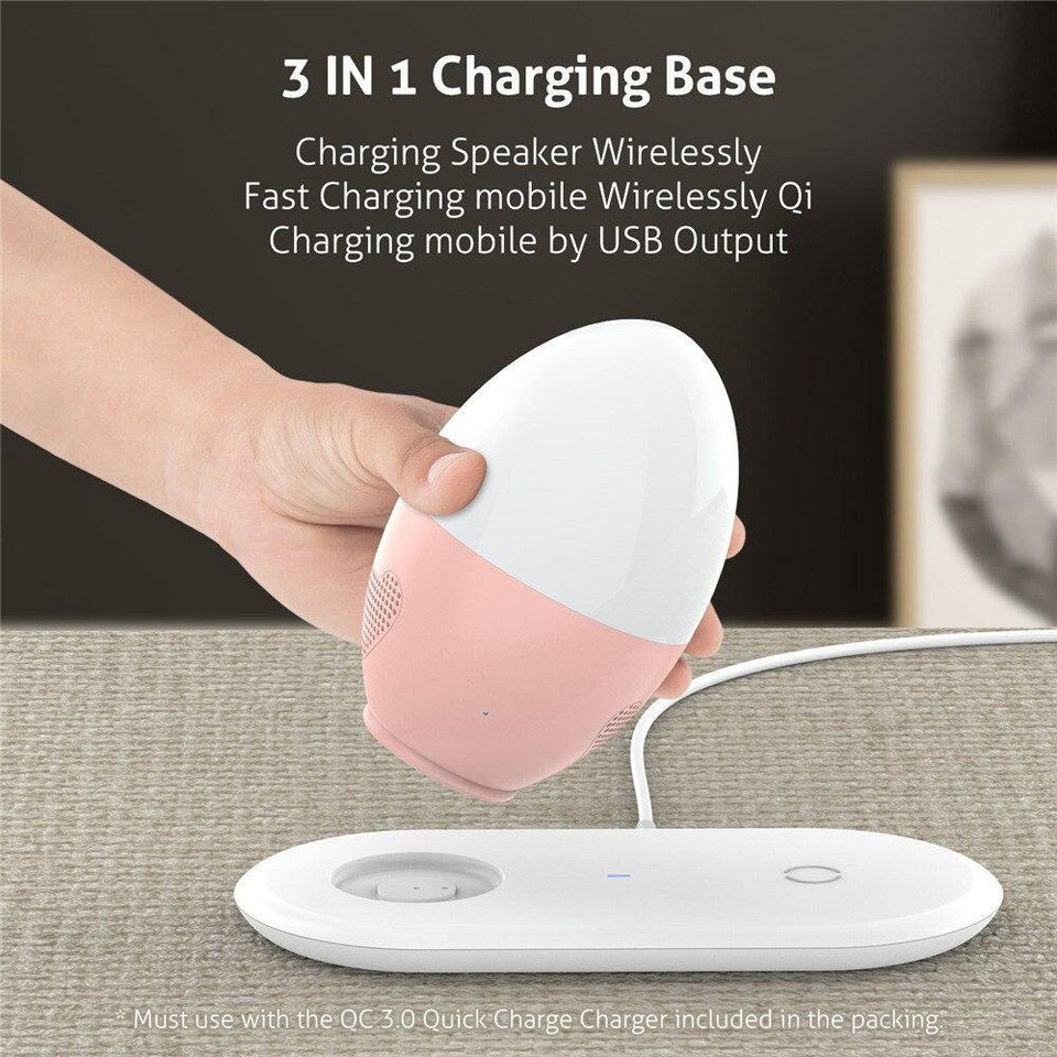 Household Bluetooth Audio Table Lamp Charging Bedroom Feeding Bedside Night Light Wireless Charger - LuxxStores