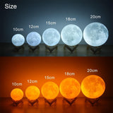 Moon Lamp 3D Print Night Light - LuxxStores