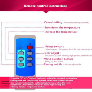 Portable 2 in 1 Small Electric Wall Mounted Air Conditioner Heater Fan by Luxx Stores - LuxxStores