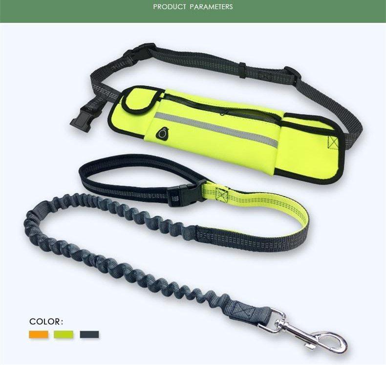 Handsfree Bungee Dog Leash with Waist Bag - LuxxStores
