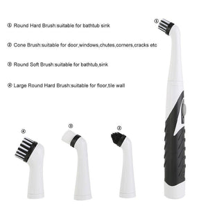 Household Cleaner Brush 4 in1 Electric Sonic Scrubber - LuxxStores