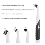 Household Cleaner Brush 4 in1 Electric Sonic Scrubber - LuxxStores