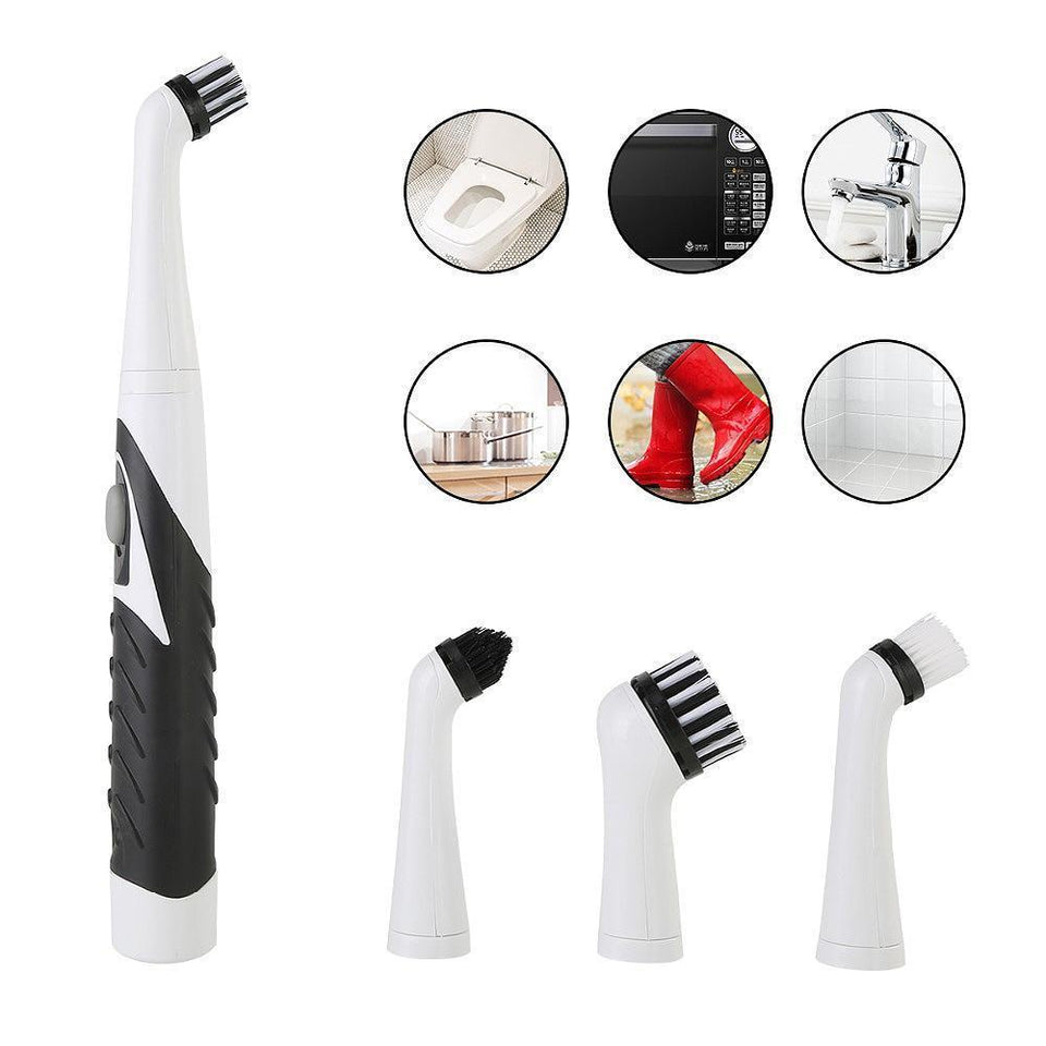 Household Cleaner Brush 4 in1 Electric Sonic Scrubber - LuxxStores
