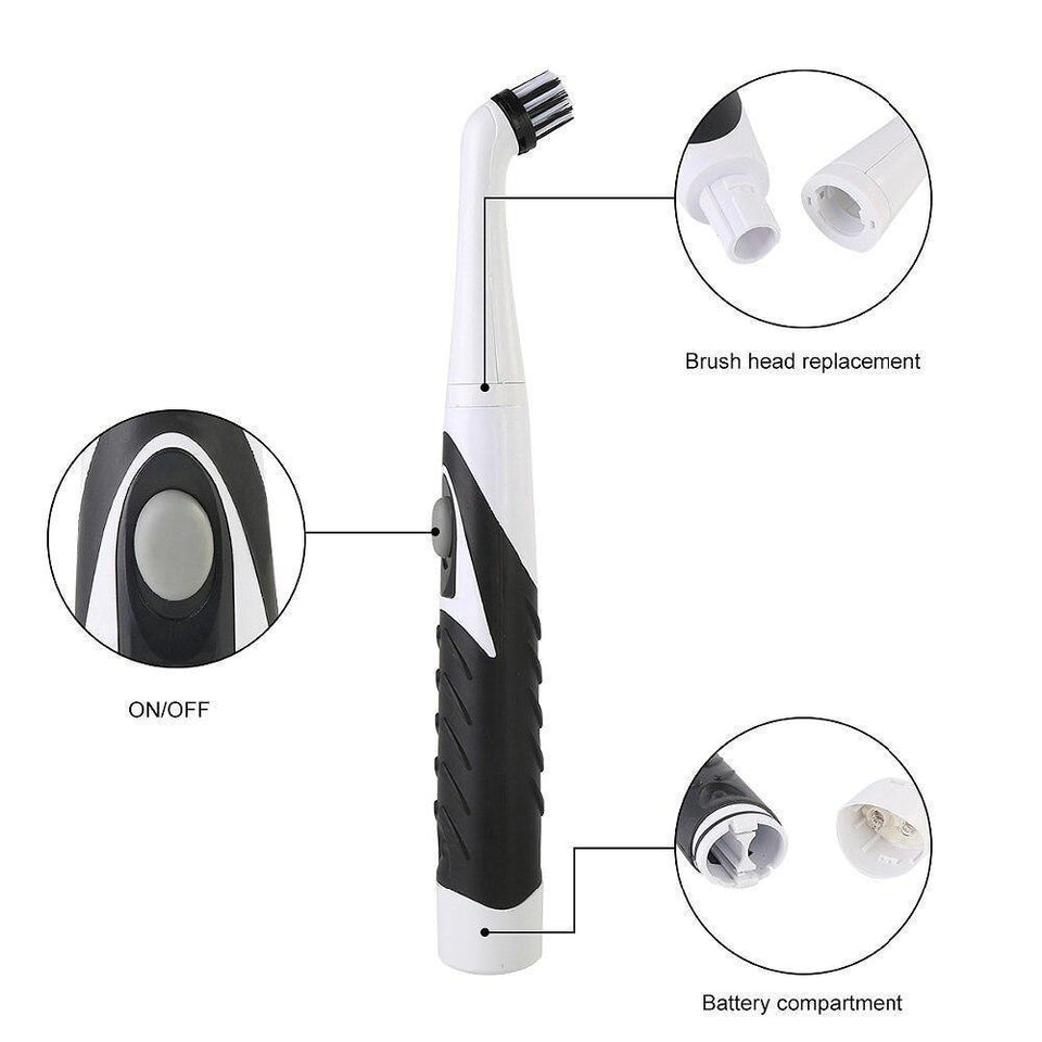Household Cleaner Brush 4 in1 Electric Sonic Scrubber - LuxxStores