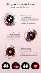 Women Smart Watch - Heart Rate Monitor, Fitness Tracker, Bluetooth Waterproof - LuxxStores