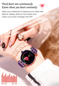 Women Smart Watch - Heart Rate Monitor, Fitness Tracker, Bluetooth Waterproof - LuxxStores