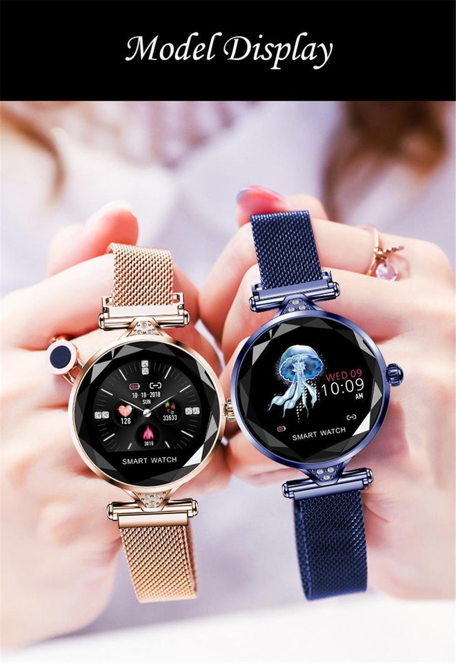 Women Smart Watch - Heart Rate Monitor, Fitness Tracker, Bluetooth Waterproof - LuxxStores