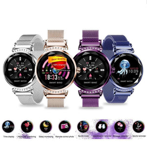 Women Smart Watch - Heart Rate Monitor, Fitness Tracker, Bluetooth Waterproof - LuxxStores