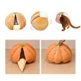 Pet Cat Dog Cute House Bed Mat Warm Soft Removeable Kennel Nest Pet Basket Halloween Funny Fruit Pumpkin House For Cat Dog Tent