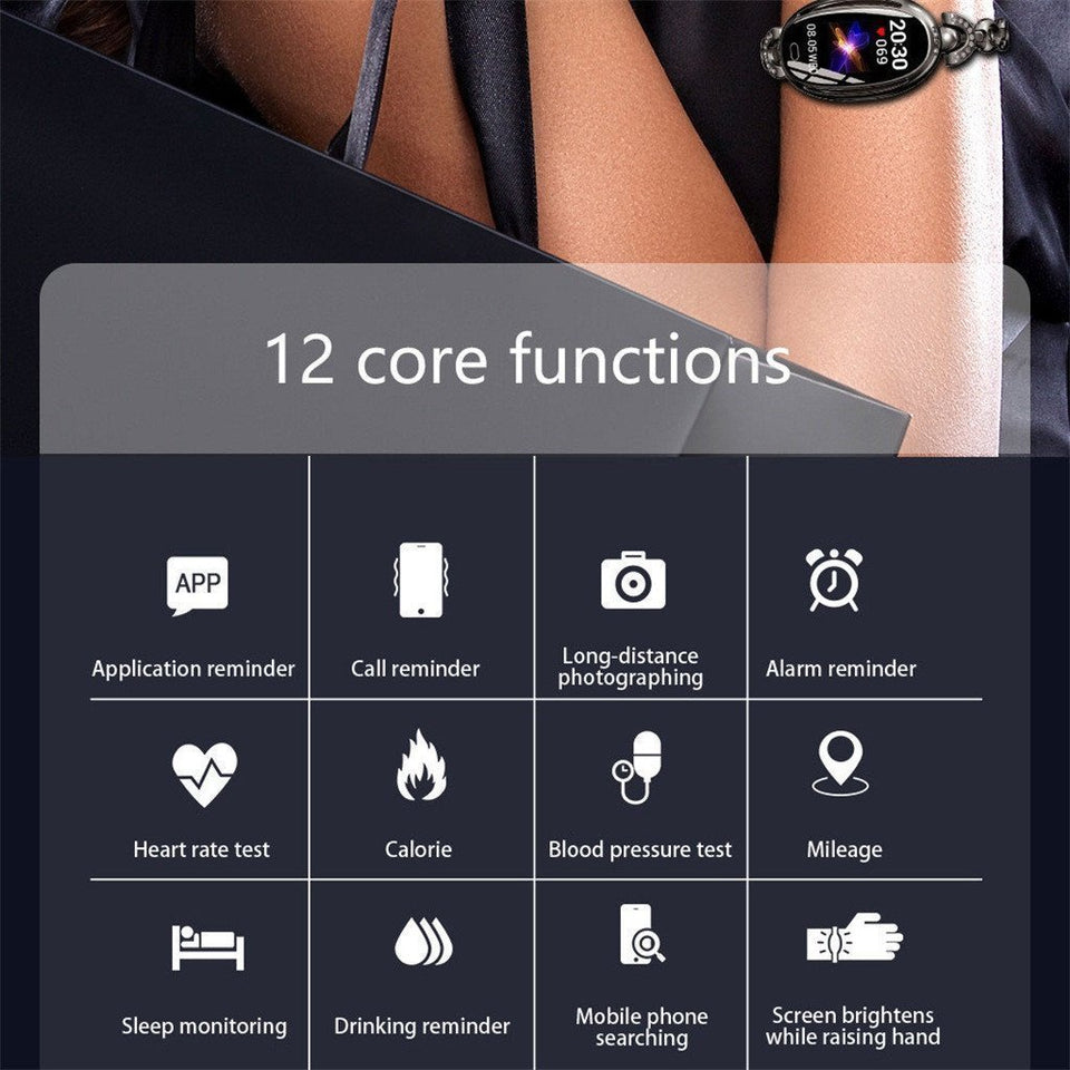 E68 Smart watch Bracelet - Blood Pressure Monitor - LuxxStores
