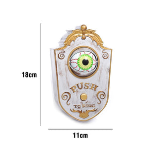 Halloween One eyed Doorbell Decoration Ghost's Day Glowing Hanging Piece Whole Door Hanging Plastic Doorbell Eyeball bell decor