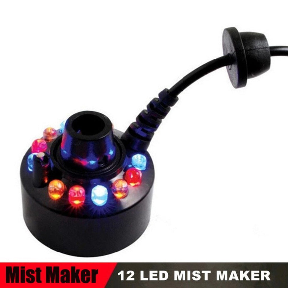 Mist Maker Smoke Fog Machine Color Changing Party Prop With 12 LED - LuxxStores