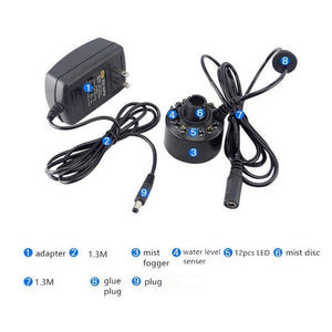 Mist Maker Smoke Fog Machine Color Changing Party Prop With 12 LED - LuxxStores