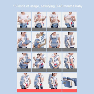 Baby Carrier With Infant Hip Seat For Baby Travel - LuxxStores