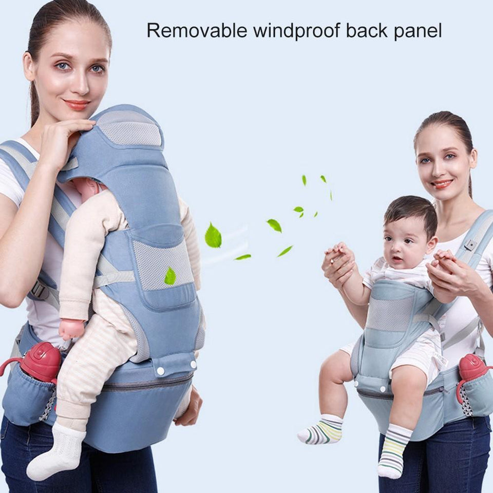 Baby Carrier With Infant Hip Seat For Baby Travel - LuxxStores