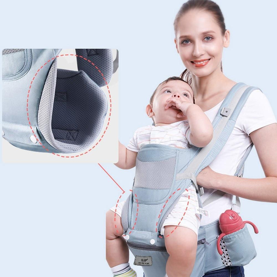 Baby Carrier With Infant Hip Seat For Baby Travel - LuxxStores