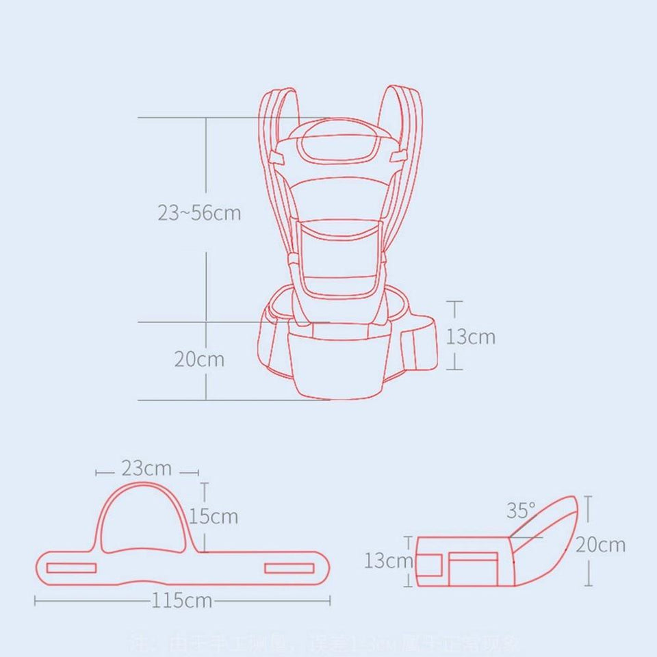 Baby Carrier With Infant Hip Seat For Baby Travel - LuxxStores