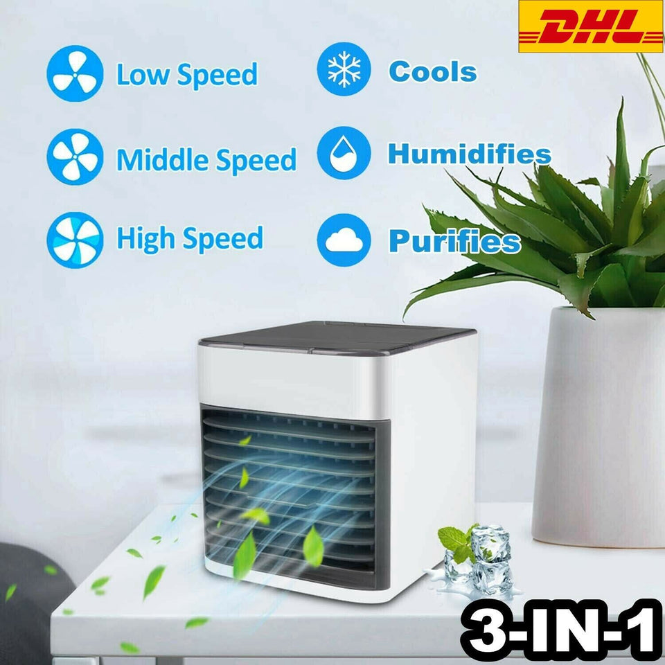 Best Portable Air Conditioner & Mini Air Cooler with 7 Colors LED - LuxxStores