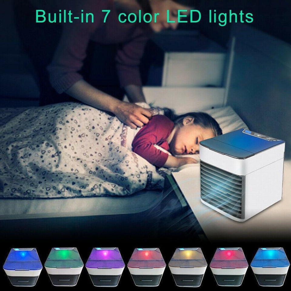 Best Portable Air Conditioner & Mini Air Cooler with 7 Colors LED - LuxxStores