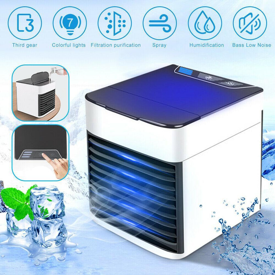 Best Portable Air Conditioner & Mini Air Cooler with 7 Colors LED - LuxxStores