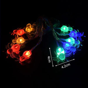 1.5m 10Led Halloween Pumpkin Ghost Skeletons Bat Spider Led Light String Festival Bar Home Party Decor Halloween Ornament