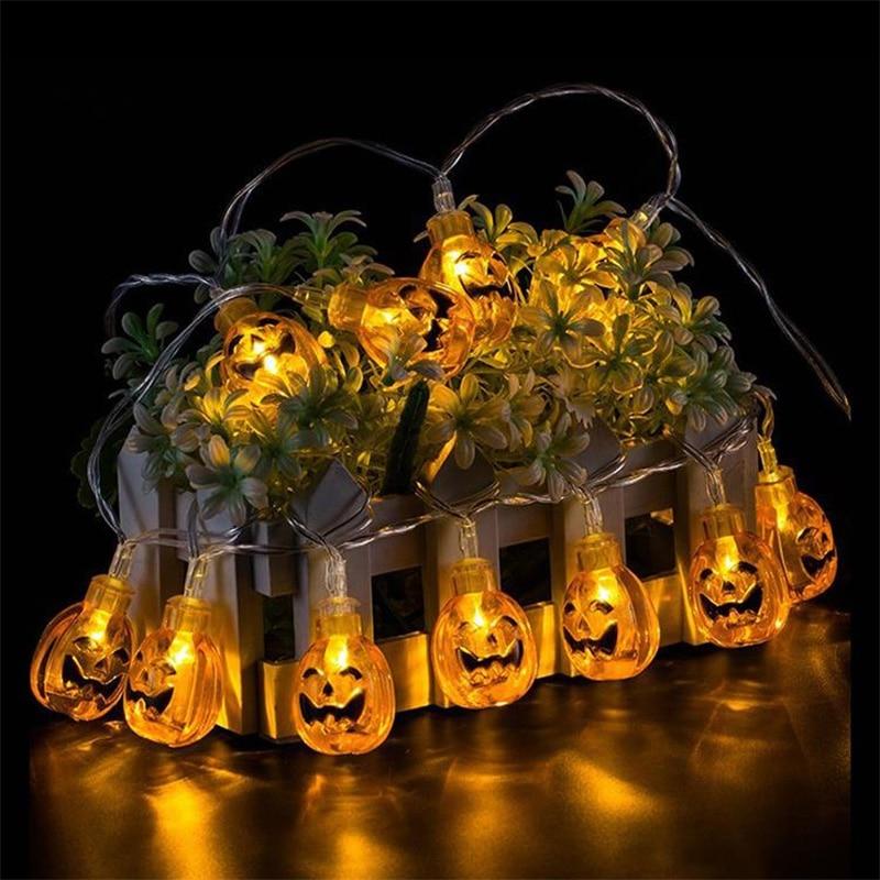 1.5m 10Led Halloween Pumpkin Ghost Skeletons Bat Spider Led Light String Festival Bar Home Party Decor Halloween Ornament