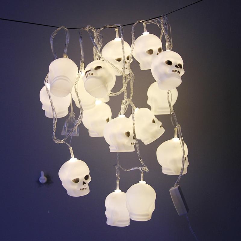 1.5m 10Led Halloween Pumpkin Ghost Skeletons Bat Spider Led Light String Festival Bar Home Party Decor Halloween Ornament