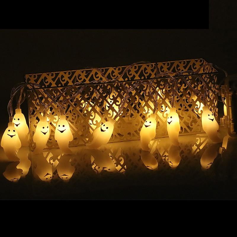 1.5m 10Led Halloween Pumpkin Ghost Skeletons Bat Spider Led Light String Festival Bar Home Party Decor Halloween Ornament
