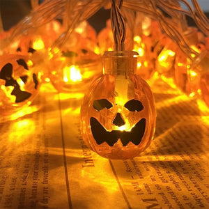 1.5m 10Led Halloween Pumpkin Ghost Skeletons Bat Spider Led Light String Festival Bar Home Party Decor Halloween Ornament