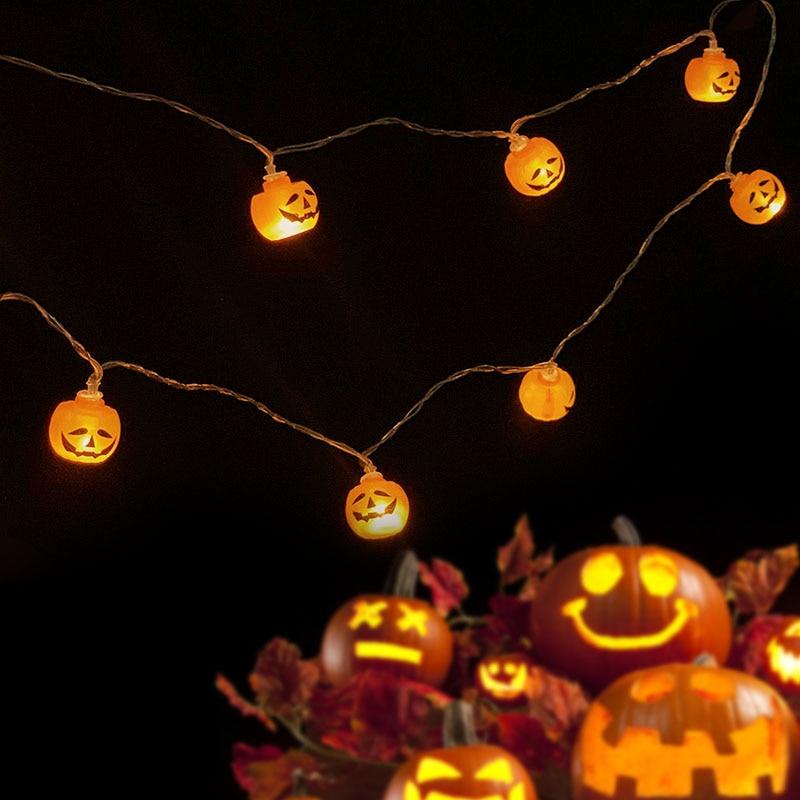 1.5m 10Led Halloween Pumpkin Ghost Skeletons Bat Spider Led Light String Festival Bar Home Party Decor Halloween Ornament