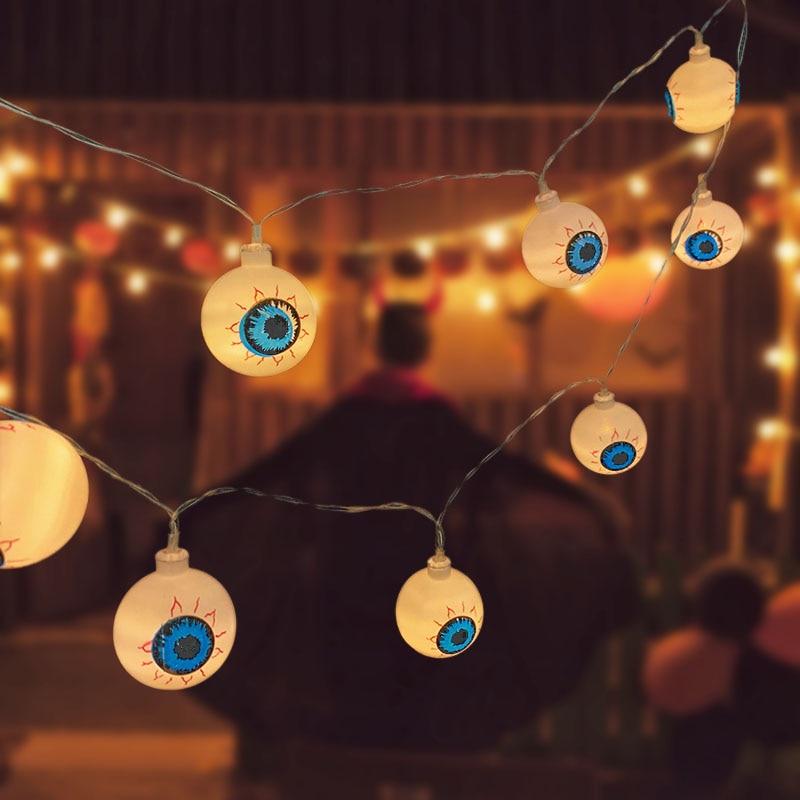 1.5m 10Led Halloween Pumpkin Ghost Skeletons Bat Spider Led Light String Festival Bar Home Party Decor Halloween Ornament