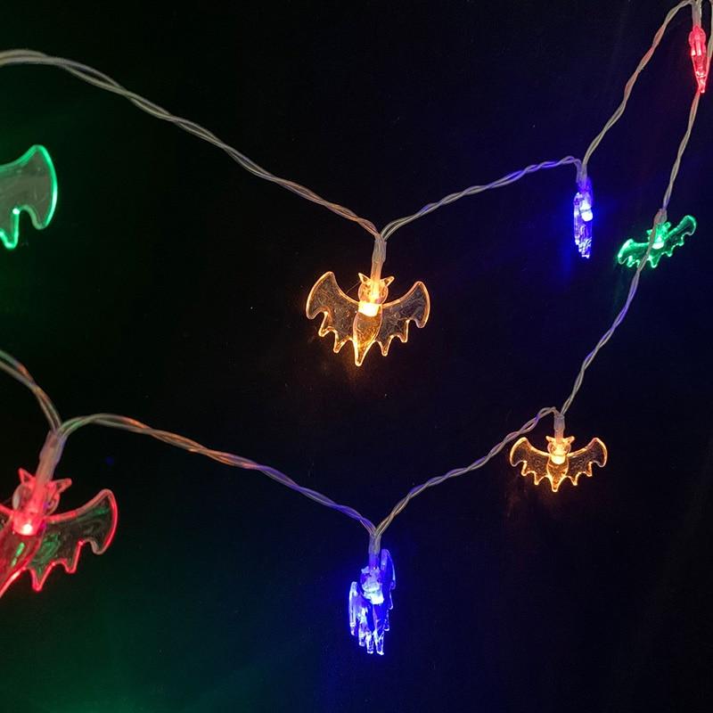 1.5m 10Led Halloween Pumpkin Ghost Skeletons Bat Spider Led Light String Festival Bar Home Party Decor Halloween Ornament