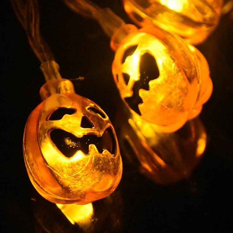 1.5m 10Led Halloween Pumpkin Ghost Skeletons Bat Spider Led Light String Festival Bar Home Party Decor Halloween Ornament