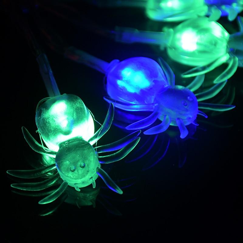1.5m 10Led Halloween Pumpkin Ghost Skeletons Bat Spider Led Light String Festival Bar Home Party Decor Halloween Ornament