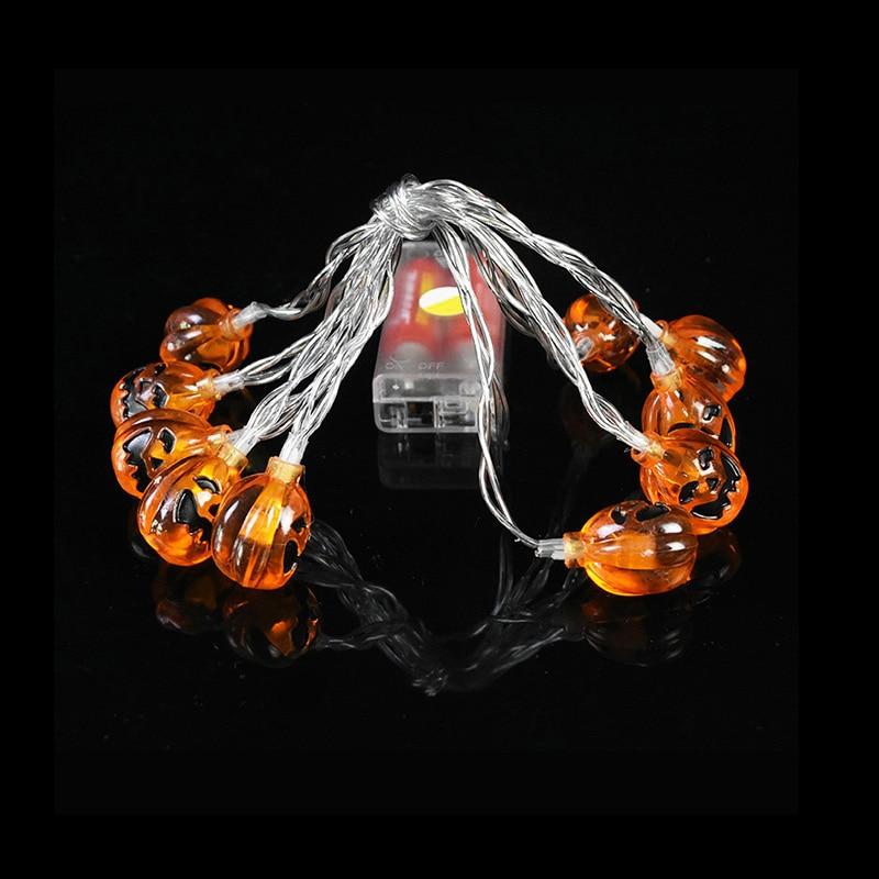 1.5m 10Led Halloween Pumpkin Ghost Skeletons Bat Spider Led Light String Festival Bar Home Party Decor Halloween Ornament