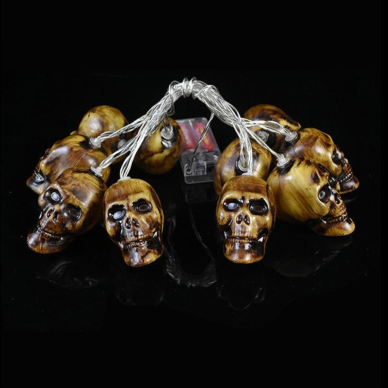 1.5m 10Led Halloween Pumpkin Ghost Skeletons Bat Spider Led Light String Festival Bar Home Party Decor Halloween Ornament
