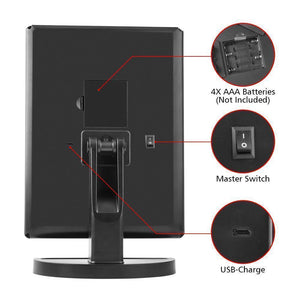 LED Touch Screen Makeup Mirror - LuxxStores