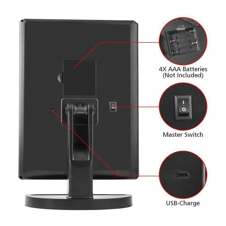 LED Touch Screen Makeup Mirror - LuxxStores
