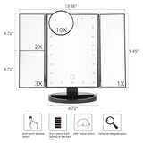 LED Touch Screen Makeup Mirror - LuxxStores