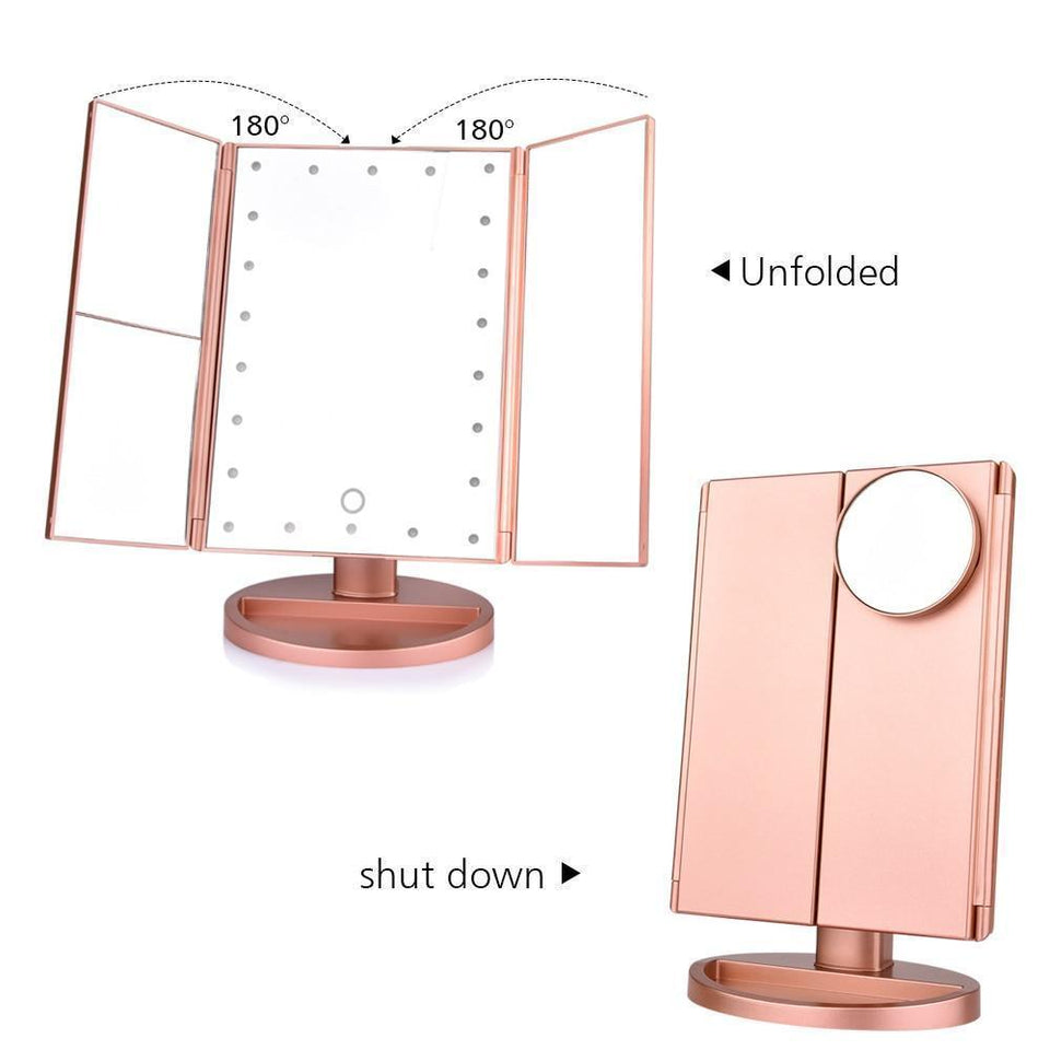 LED Touch Screen Makeup Mirror - LuxxStores