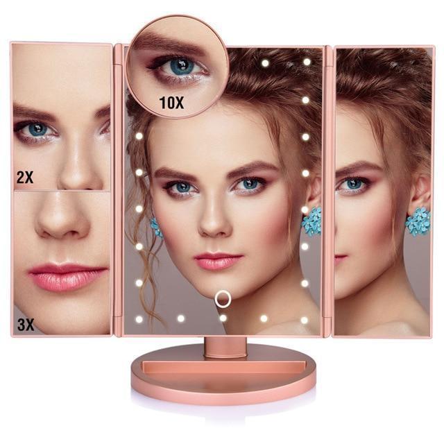 LED Touch Screen Makeup Mirror - LuxxStores