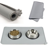 Waterproof Pet Mat For Dog Cat Solid Color Silicone Pet Food Pad Pet Bowl Drinking Mat Dog Feeding Placemat Easy Washing - LuxxStores